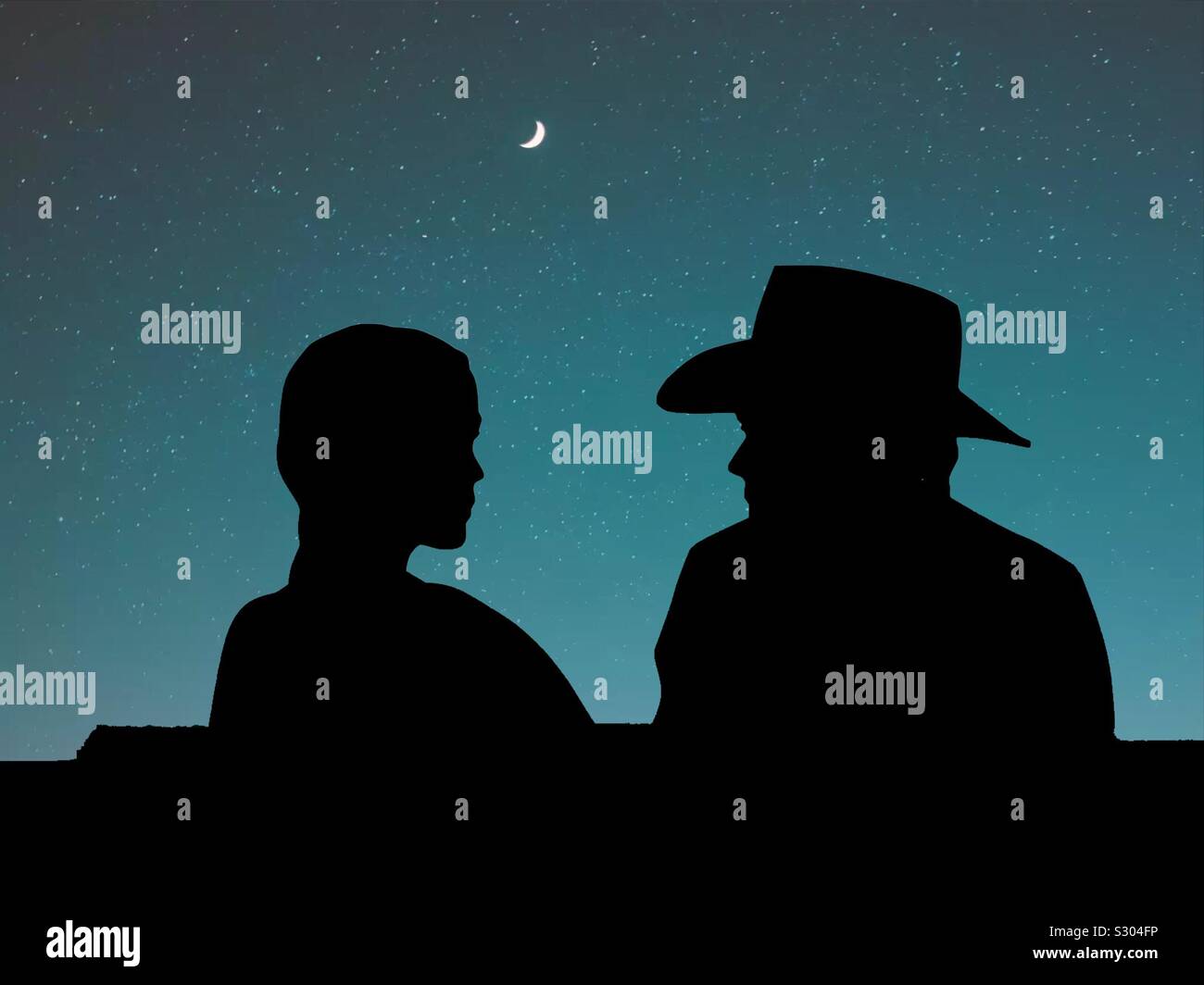 A romantic night. Heart to heart. Shared story. - Smartphone Captured Stock Image