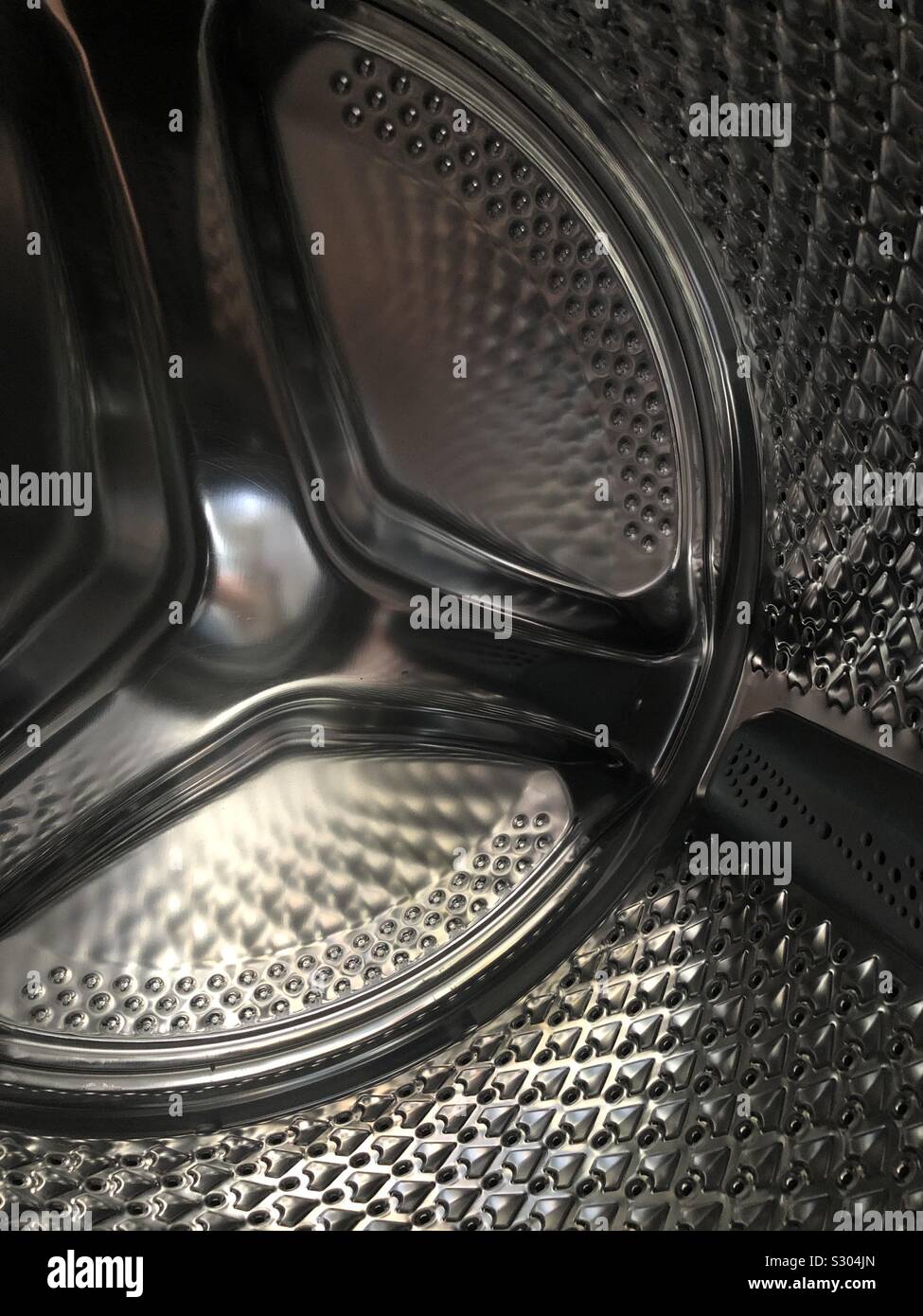 Inside a washing machine Stock Photo