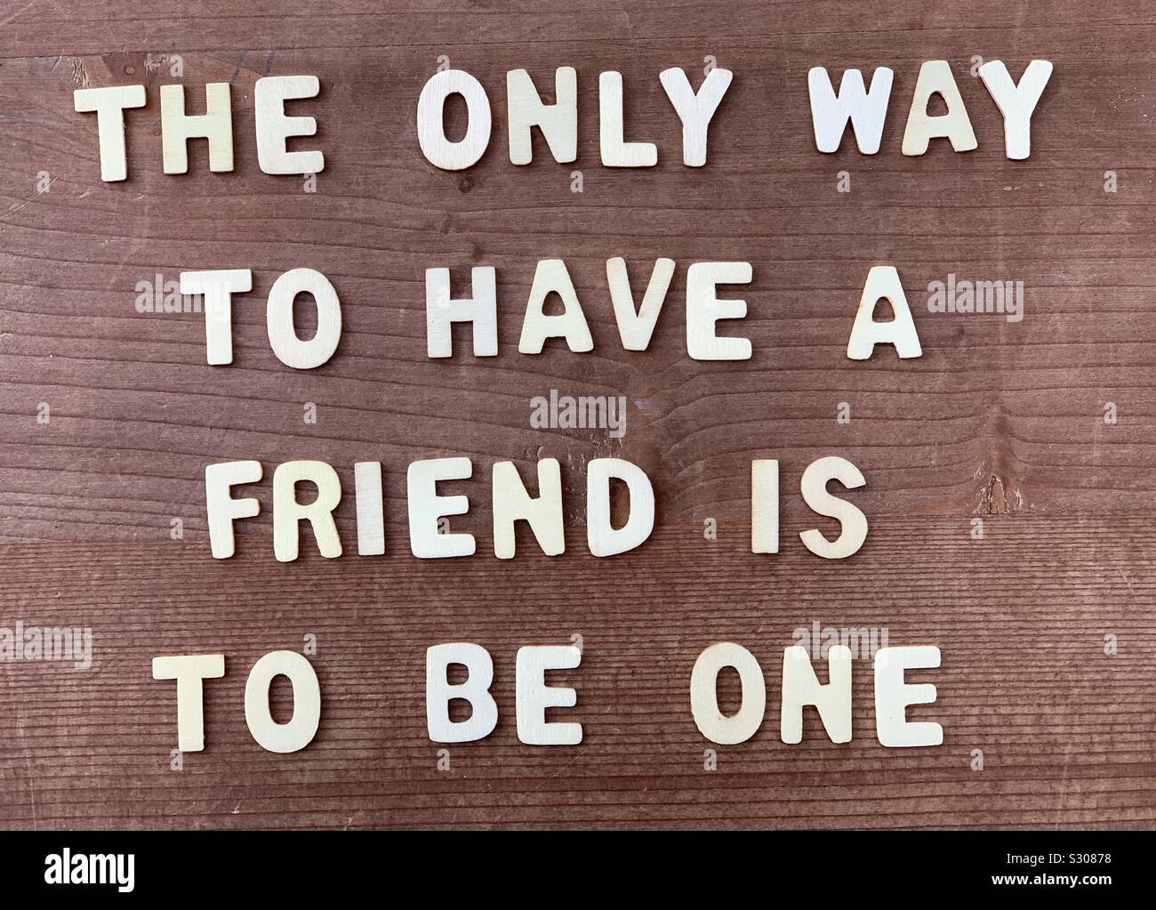 The only way to have a friend is to be one - Smartphone Captured Stock Image