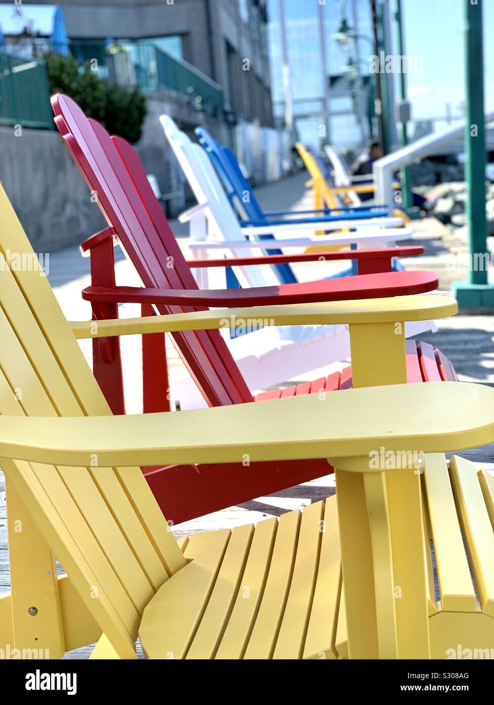 Colorfull Dream Chairs At Waterfront In Halifax Canada Stock