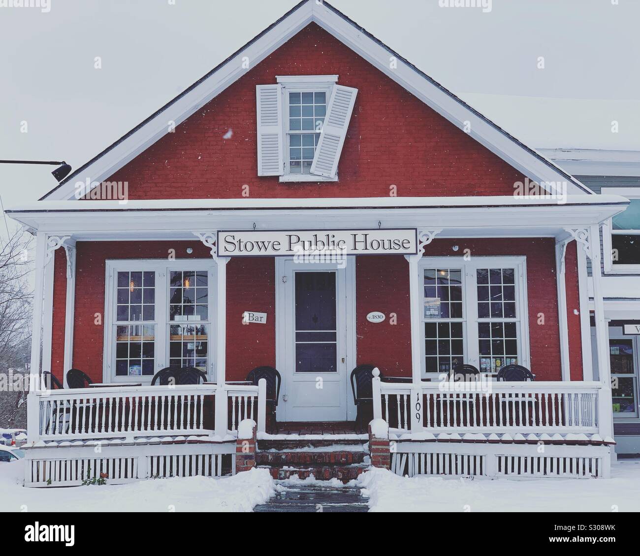 Stowe Public House, Stowe, Vermont, United States - Smartphone Captured Stock Image