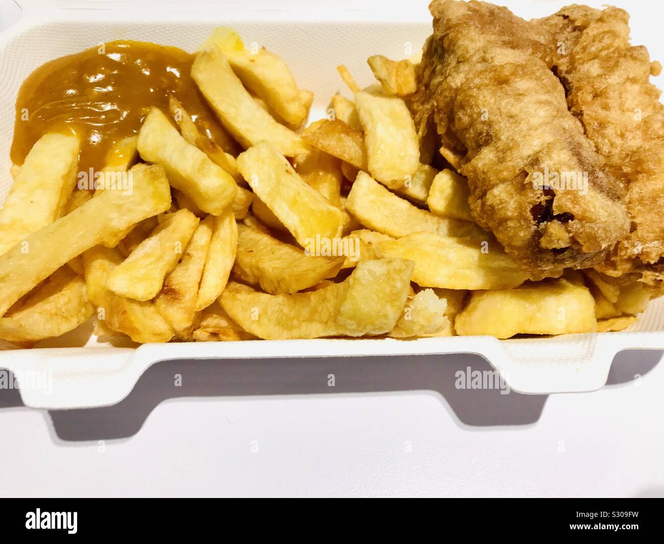 Battered sausage chips hires stock photography and images Alamy