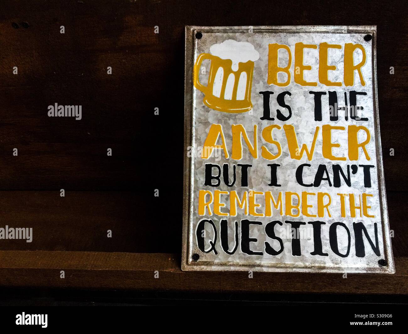 Beer witticism - Smartphone Captured Stock Image