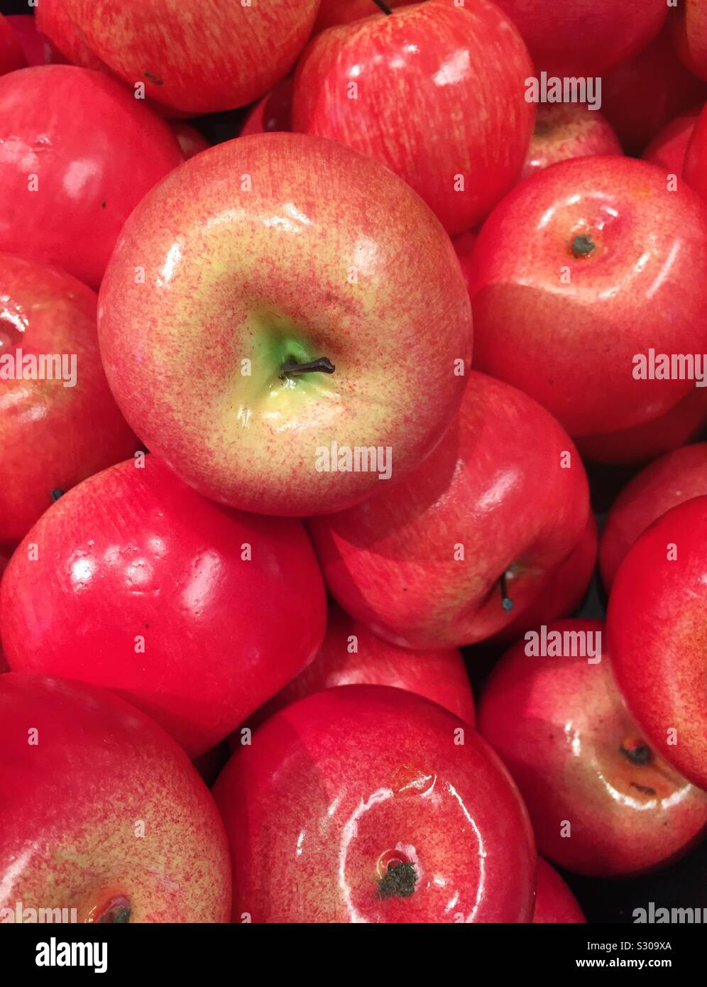 Close up of locally sourced organic apples, USA - Smartphone Captured Stock Image