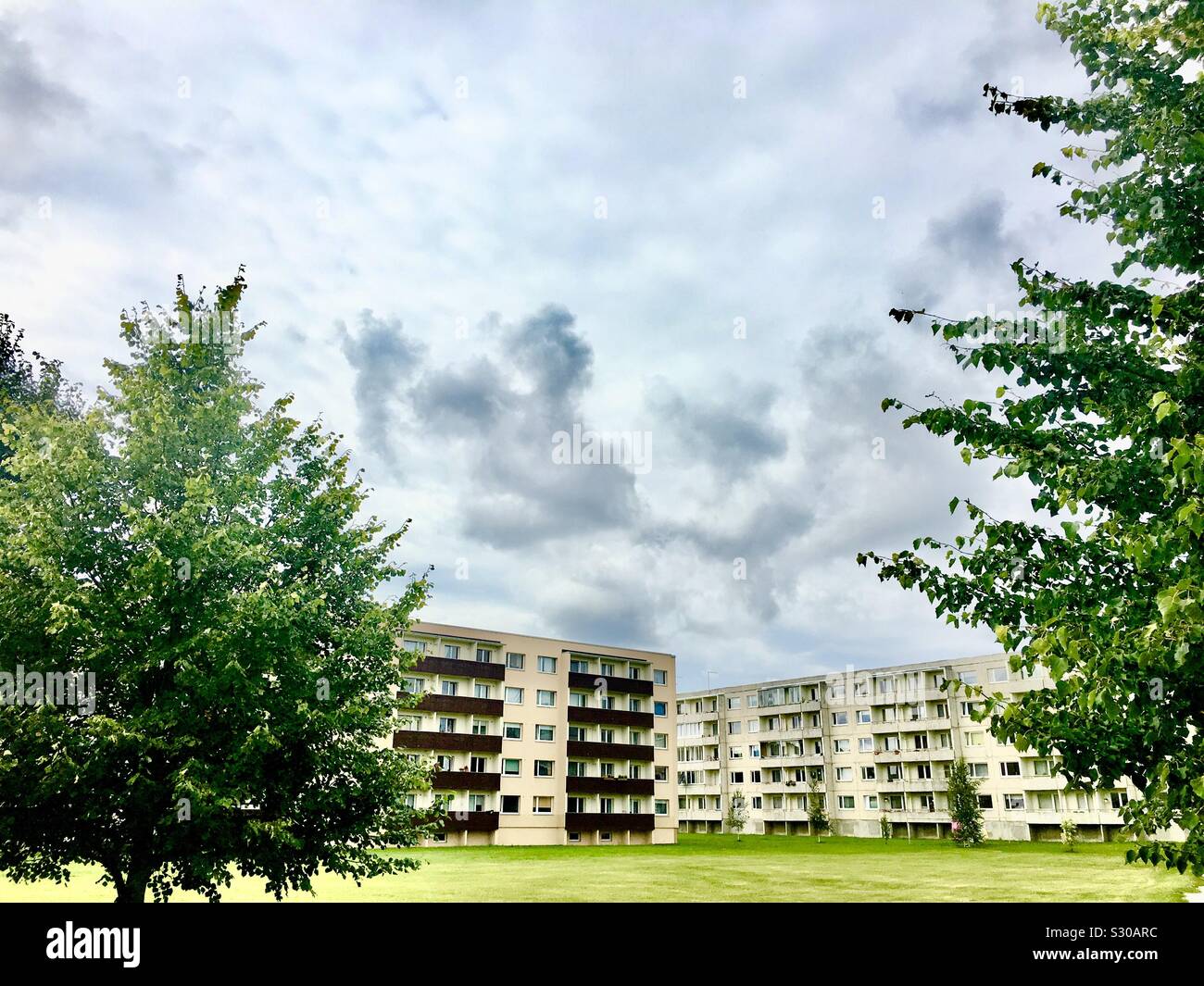 Soviet buildings - Smartphone Captured Stock Image