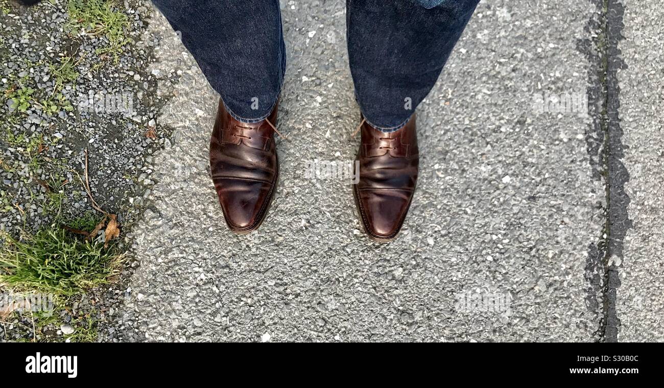 My brown boots - Smartphone Captured Stock Image