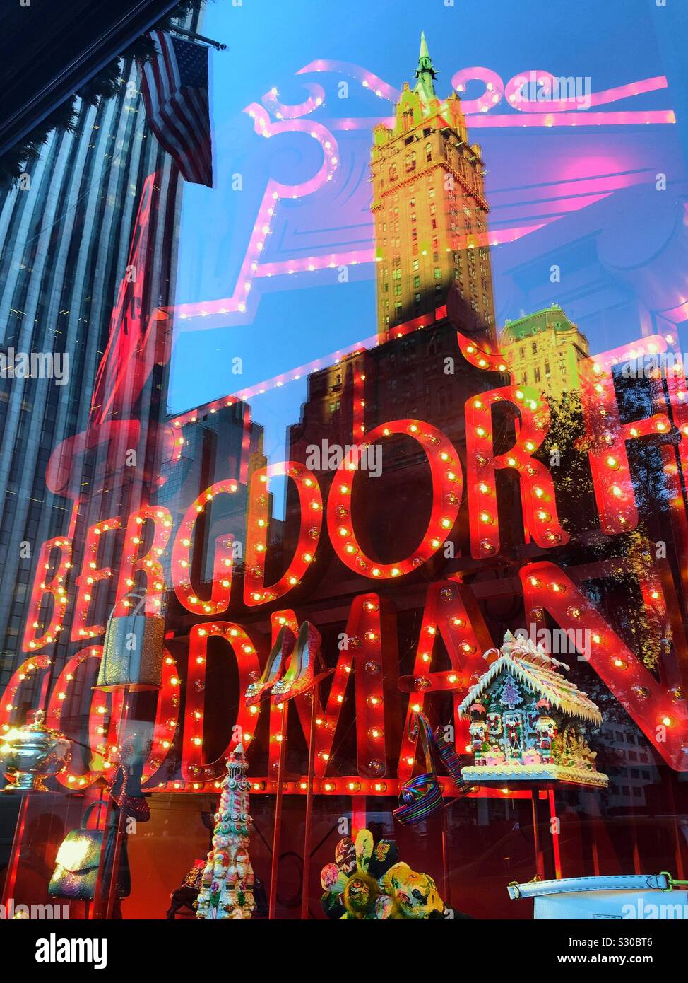 holiday windows at bergdorf goodman new york, ny 2021 Stock Photo - Alamy
