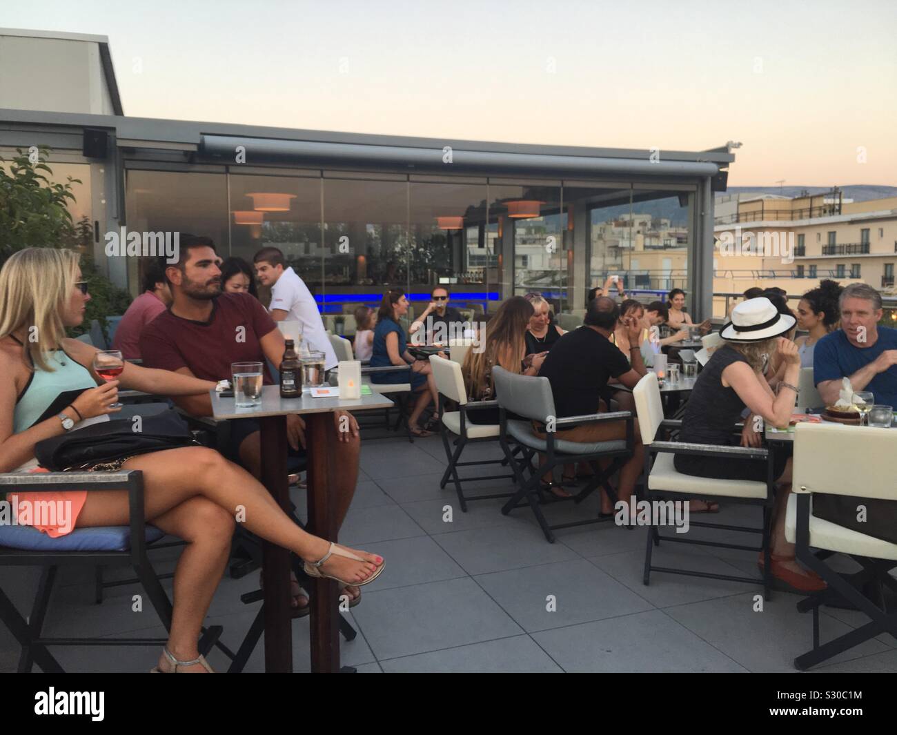 The Rooftop Bar At The Central Hotel In Athens Greece Stock Photo Alamy