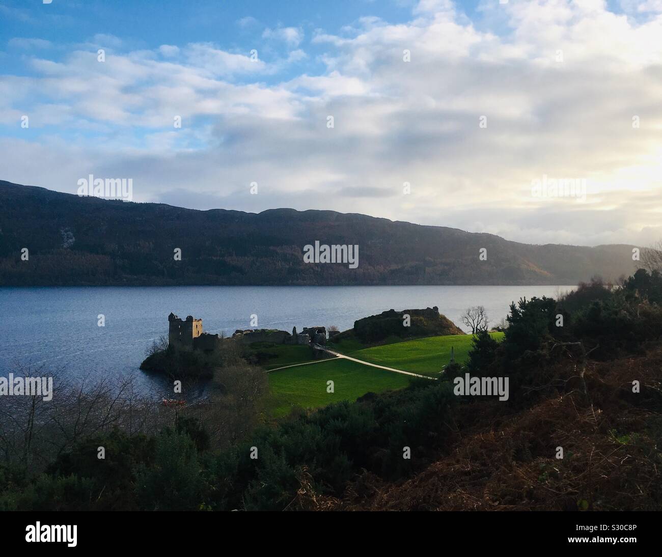 Loch Ness Castle Urquhart Stock Photo