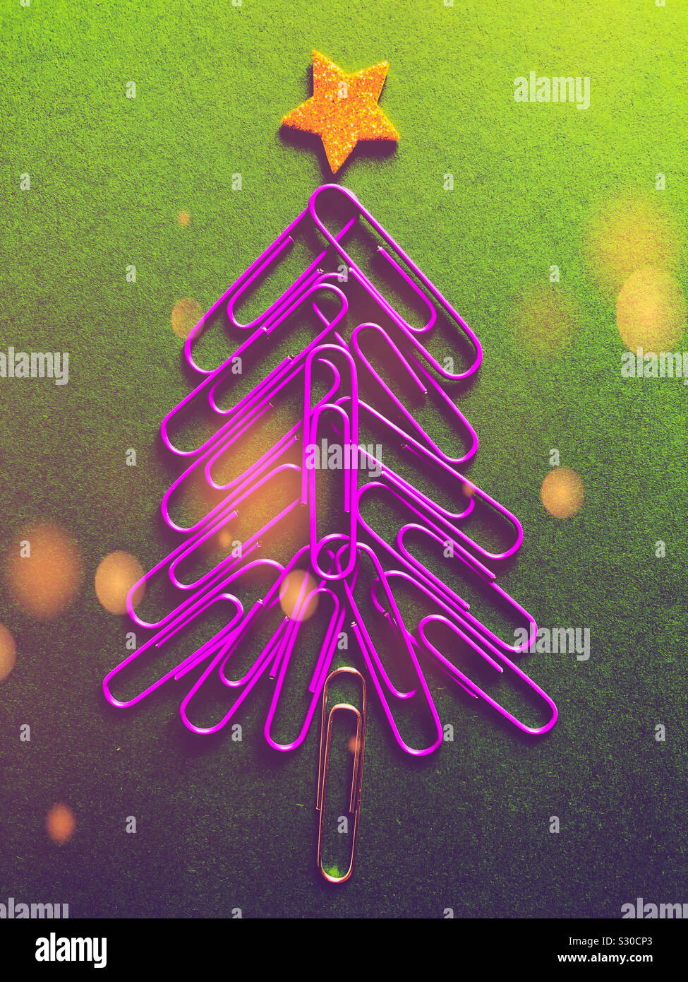 Paperclip Christmas tree Stock Photo