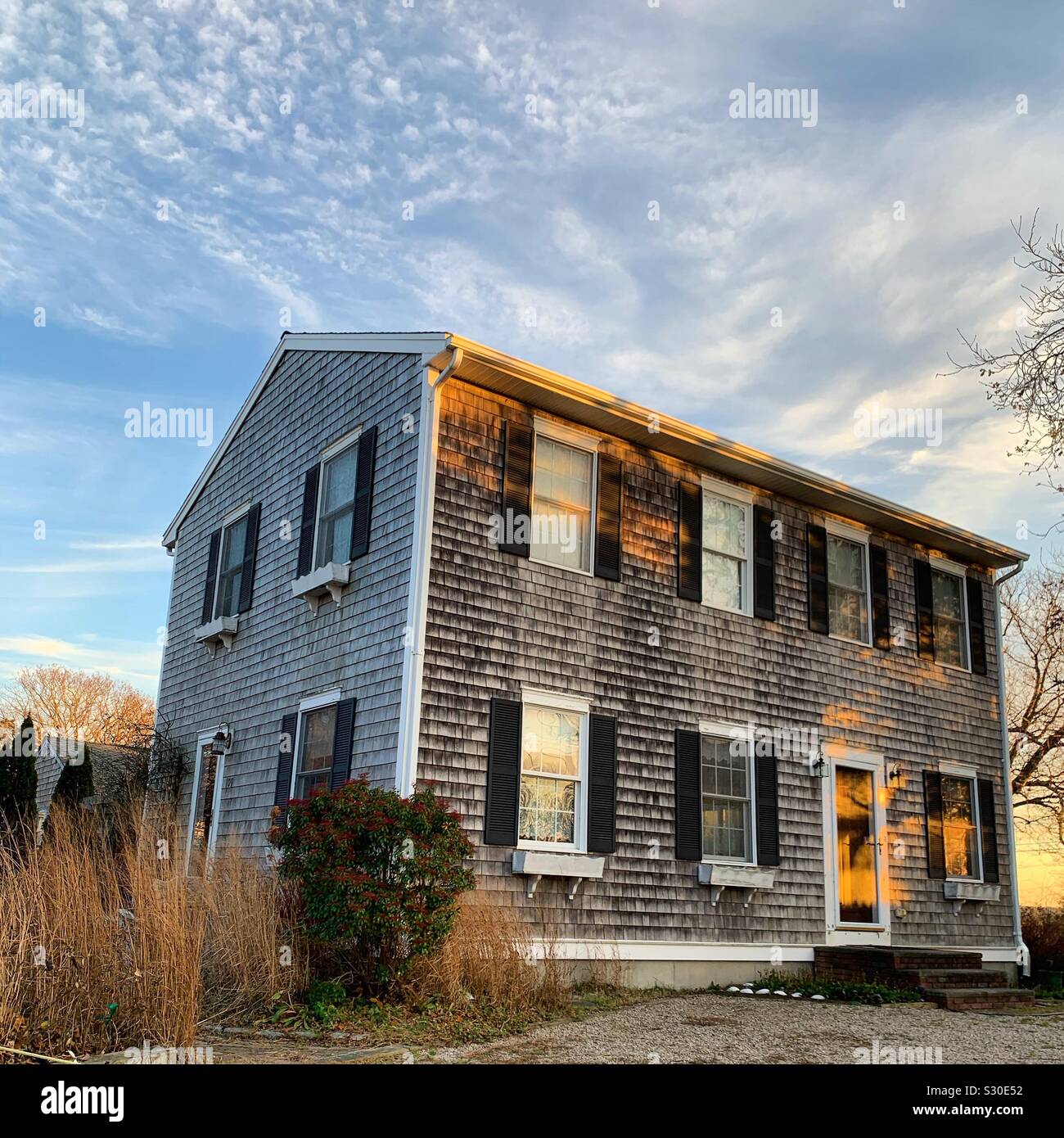 A home near Mayflower Beach, Dennis, Cape Cod, Massachusetts, United States - Smartphone Captured Stock Image