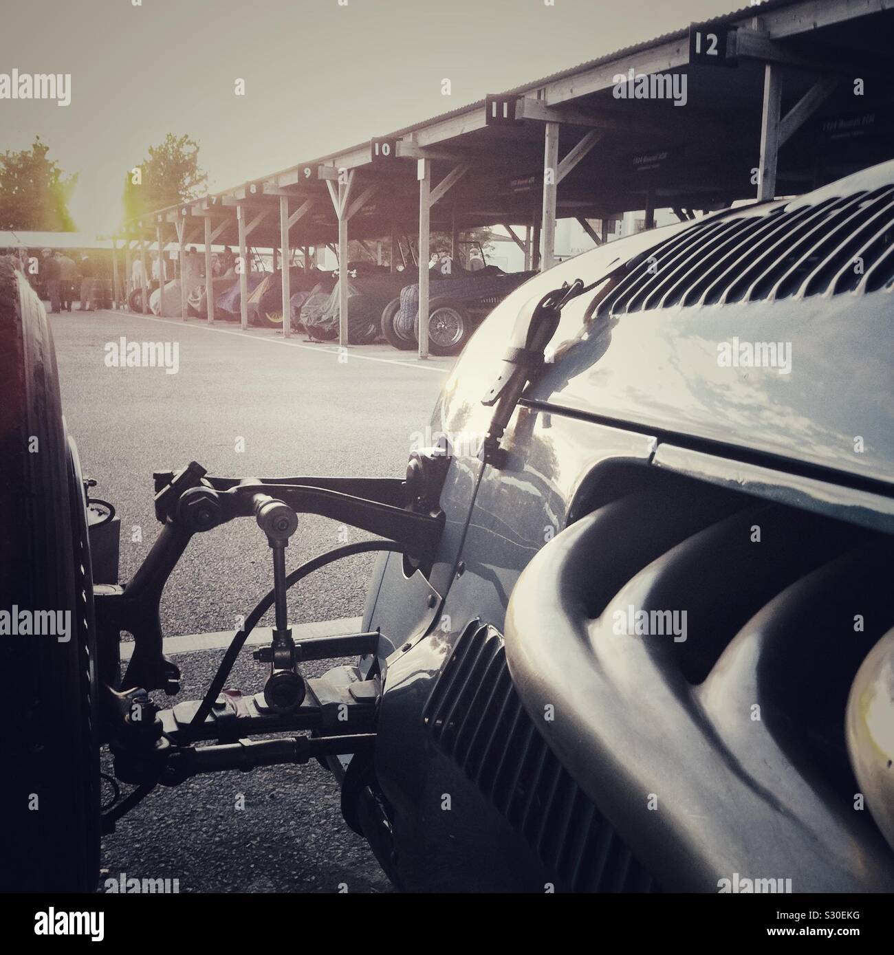 Sunrise at the Goodwood Revival - Smartphone Captured Stock Image