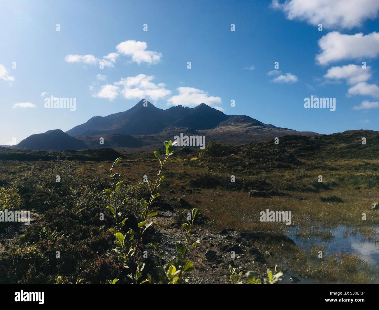 The Black Cuillin Mountains, Isle of Skye Stock Photo