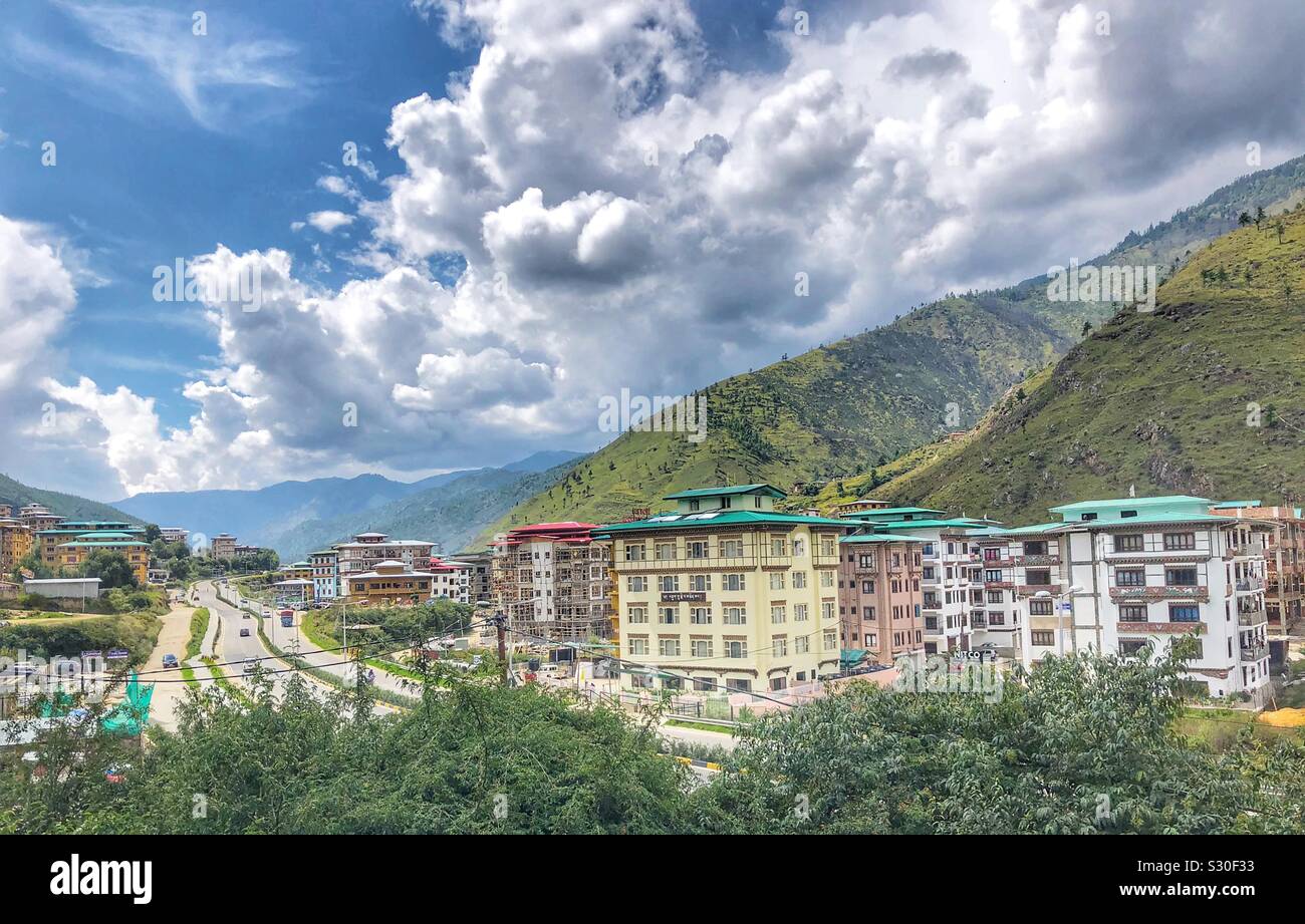 Thimphu, Bhutan. - Smartphone Captured Stock Image