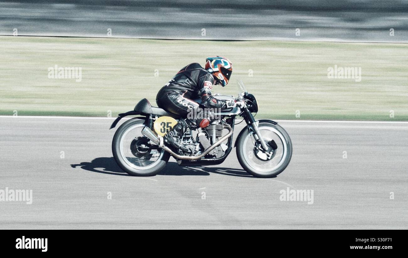 Motorbike at the Goodwood Revival - Smartphone Captured Stock Image
