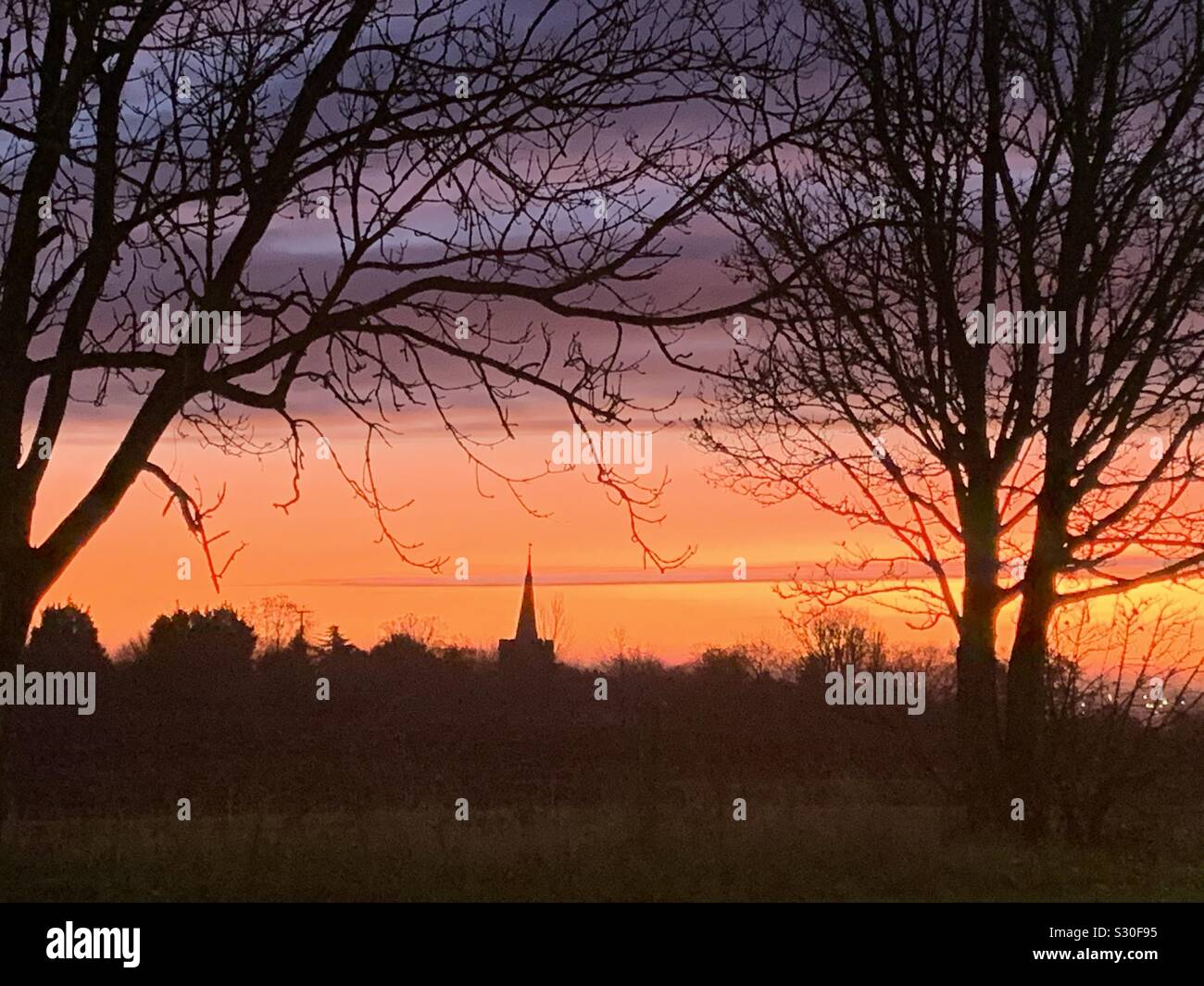 St Mary Magdalene Church at Sunrise Stock Photo Alamy