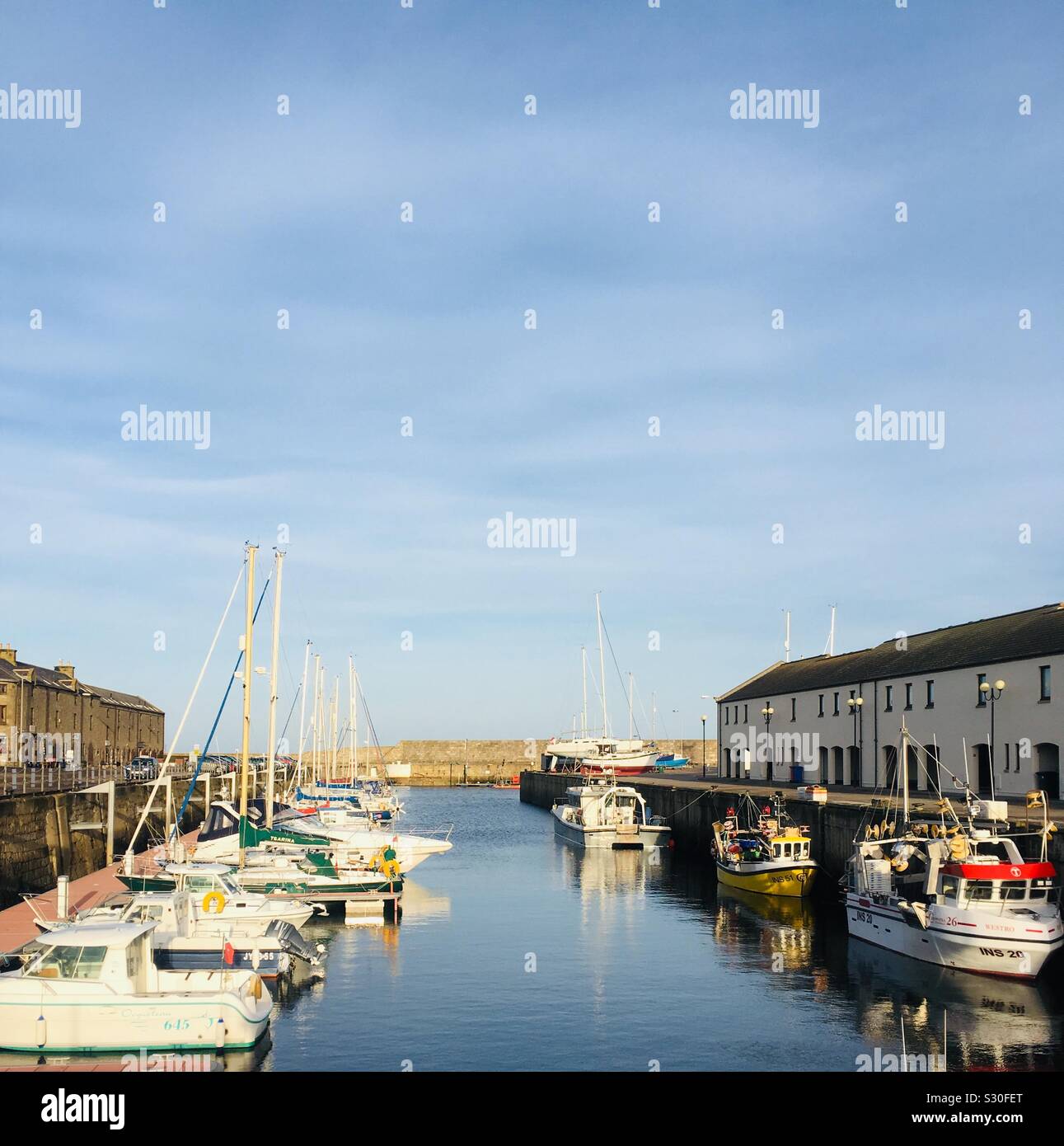 Boats in Lossiemouth Marina, Moray, Scotland Stock Photo Alamy