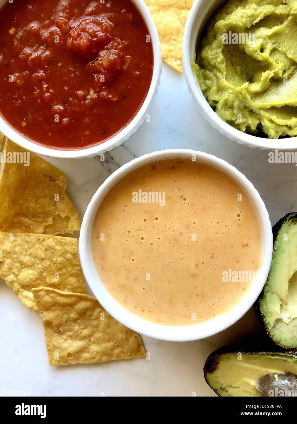 Chips and dips - Smartphone Captured Stock Image Chips and dips - Smartphone Captured Stock Image