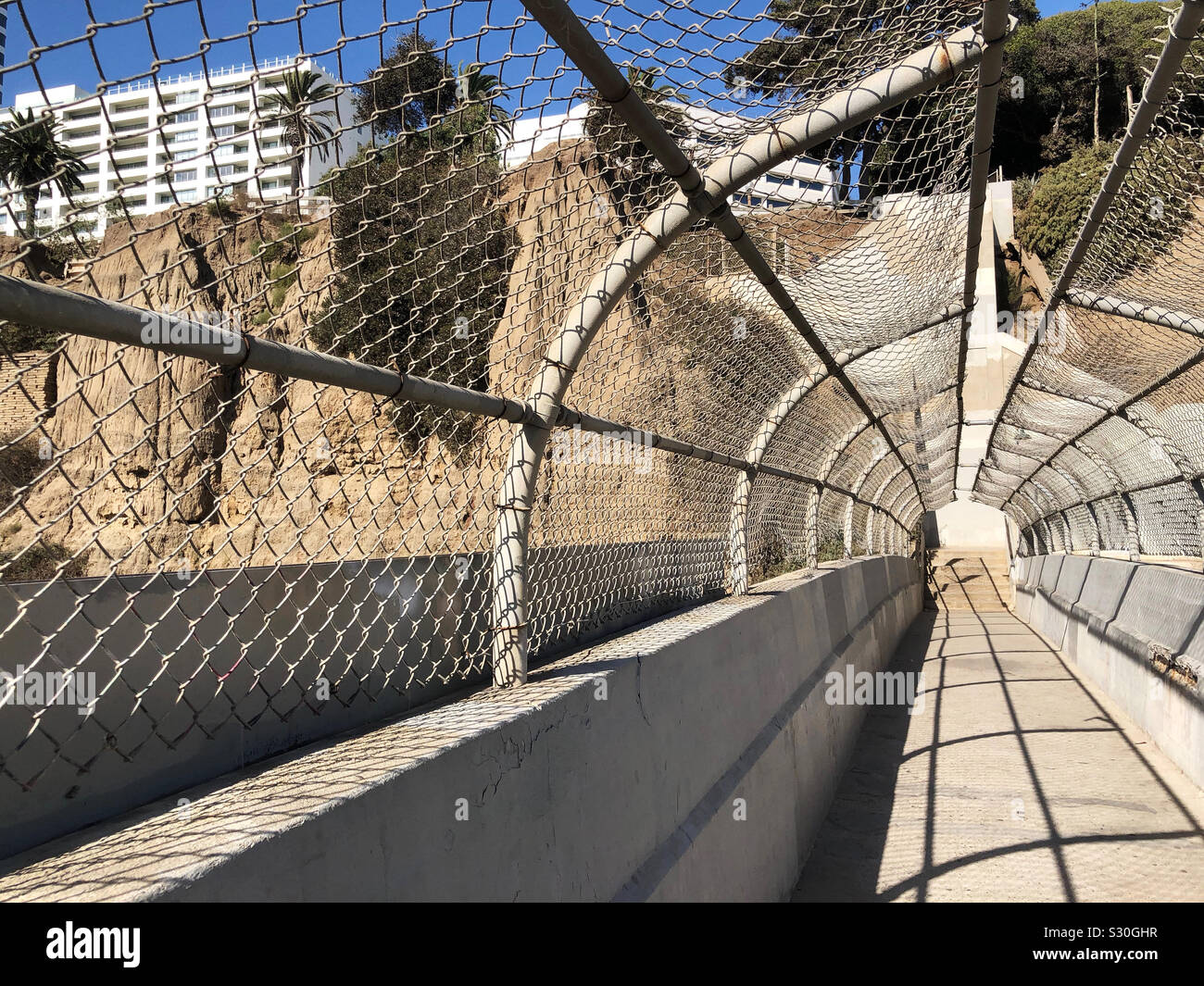 Covered walkway in Santa Monica, California - Smartphone Captured Stock Image