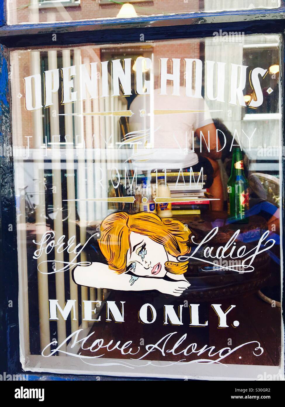 Men’s only hairdresser shop in Amsterdam Stock Photo Alamy