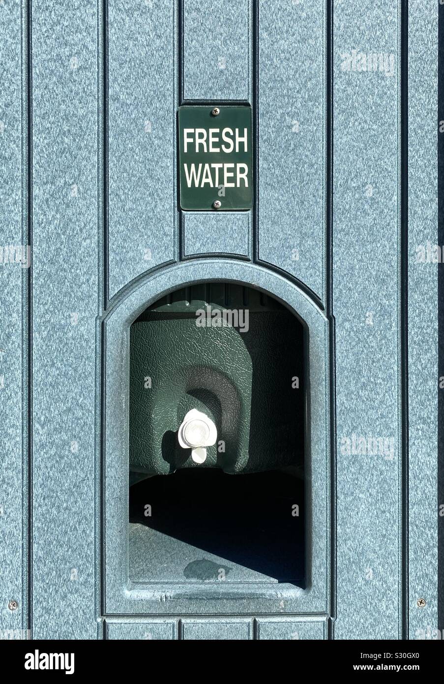 Water station on a golf course - Smartphone Captured Stock Image