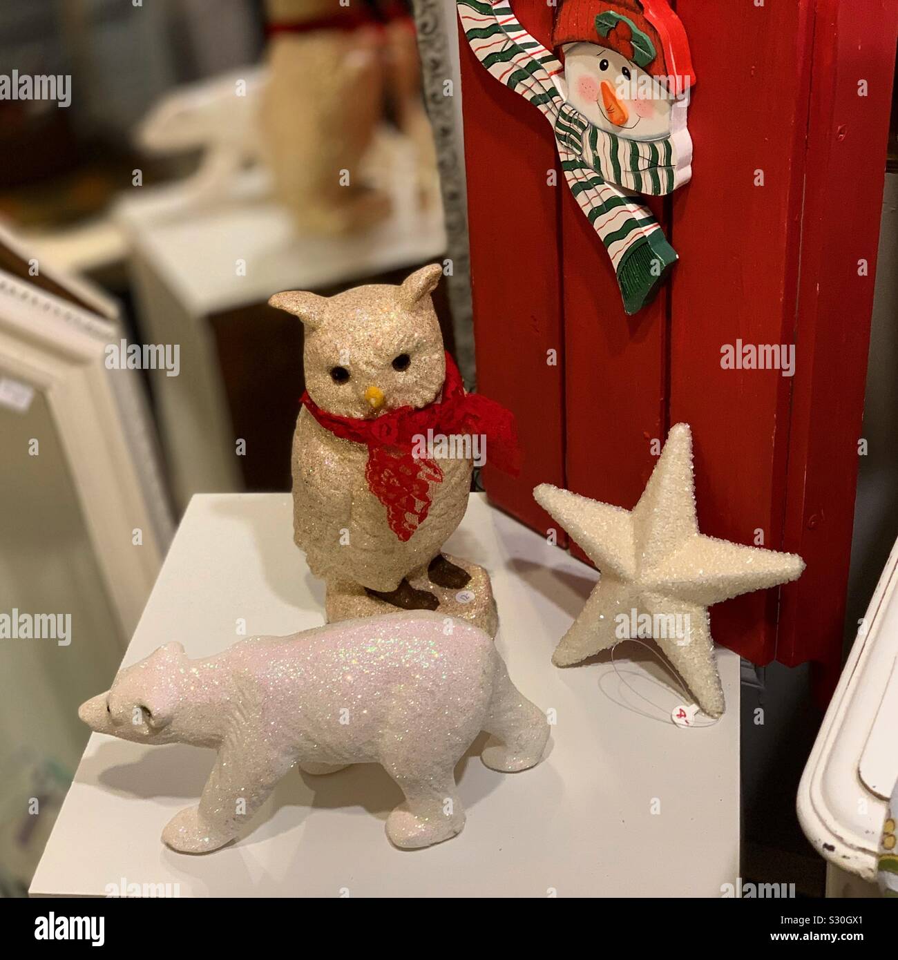 Inside Gatherings by the Sea vintage shop, Dennis, Cape Cod, Massachusetts, United States - Smartphone Captured Stock Image