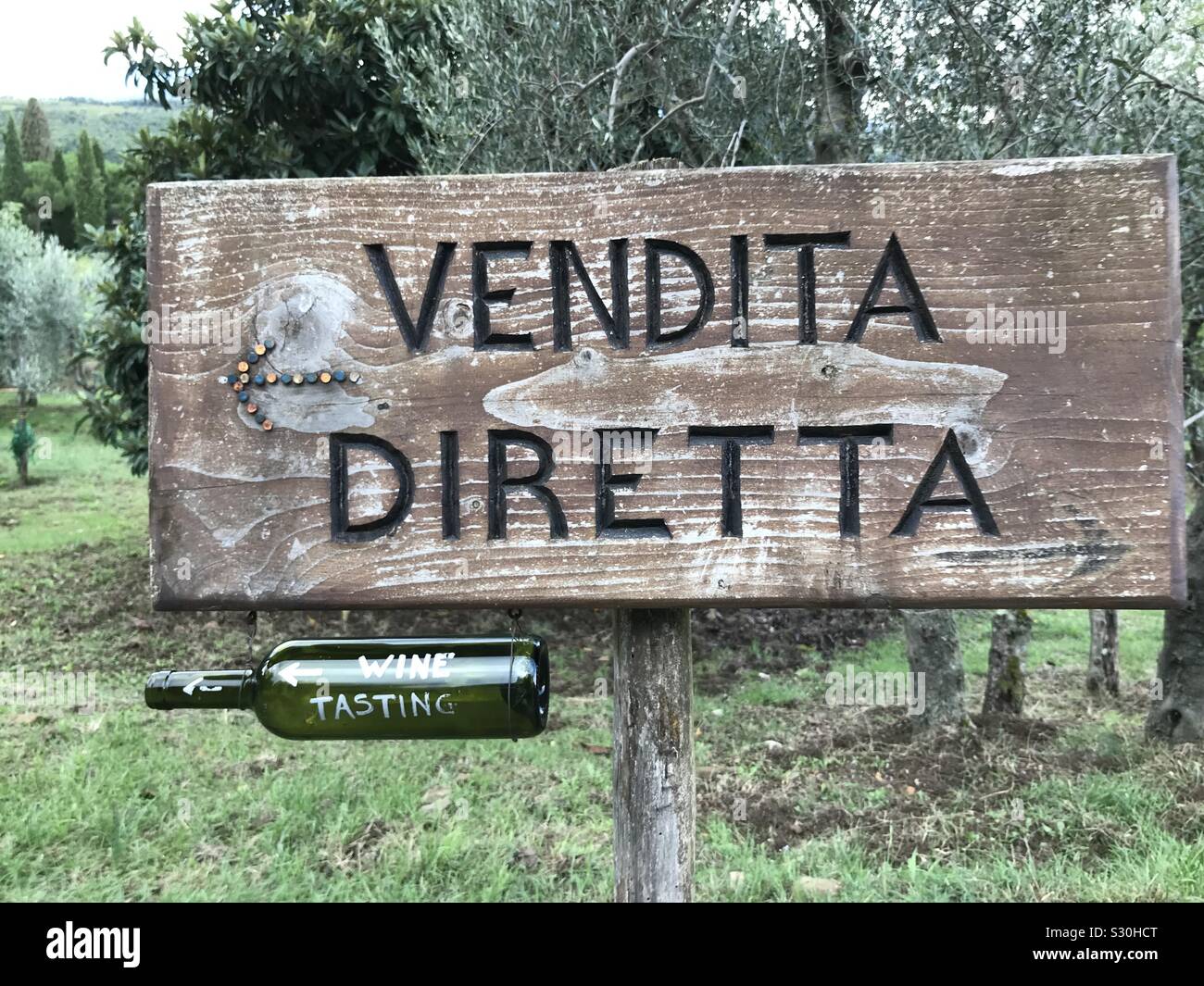 Wine tasting this way - Smartphone Captured Stock Image