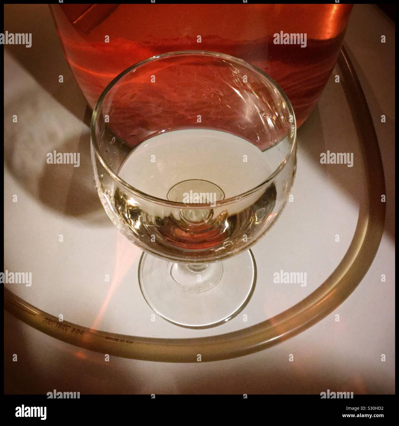 Racking a Grenache rosé off the sediment, Catalonia, Spain. - Smartphone Captured Stock Image