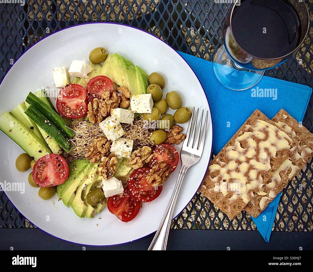 Healthy salad lunch. - Smartphone Captured Stock Image