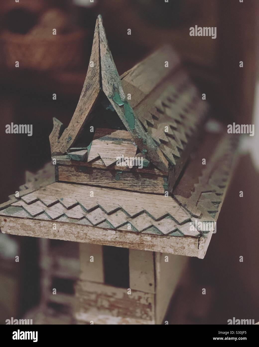 Birdhouse, Gatherings by the Sea vintage shop, Dennis, Cape Cod, Massachusetts, United States - Smartphone Captured Stock Image