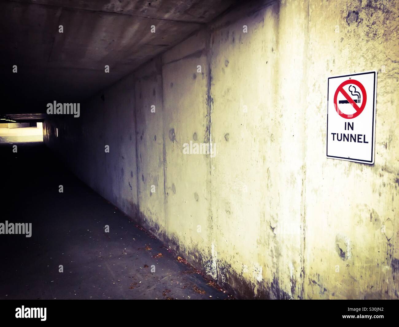 No smoking tunnel Stock Photo