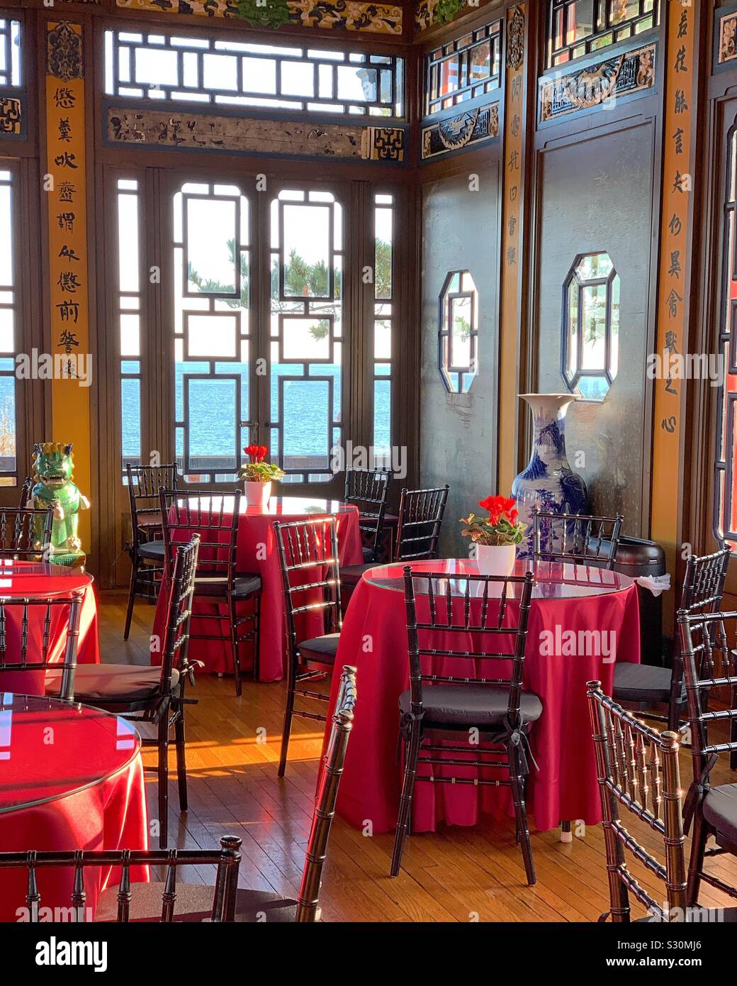 Inside The Chinese Tea House Near The Marble House Newport Rhode Island United States Stock Photo Alamy