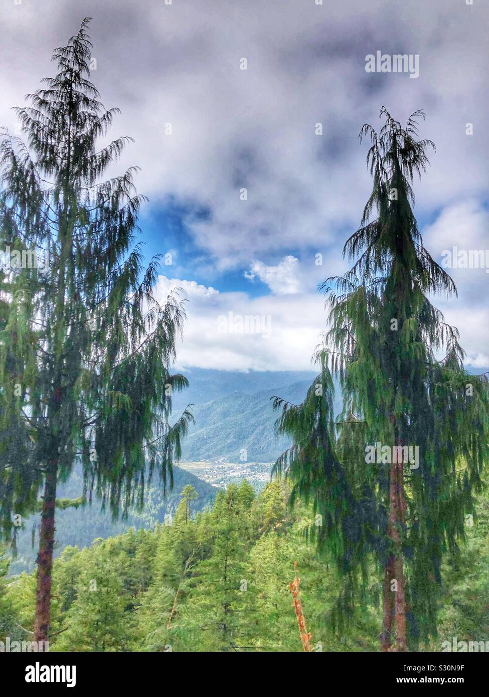 Scenic Bhutan. - Smartphone Captured Stock Image