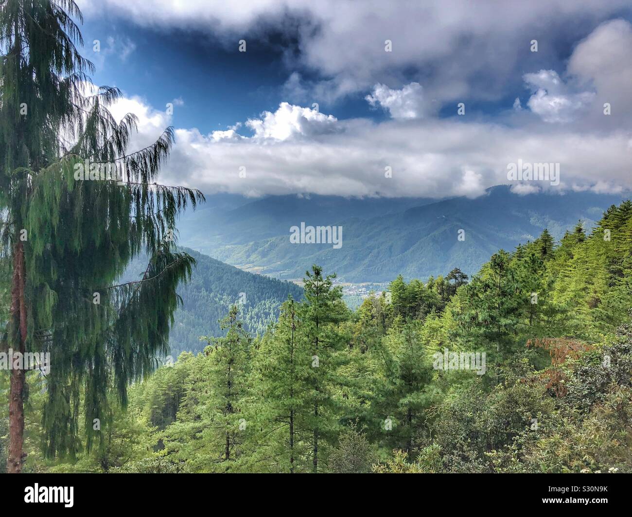Scenic Bhutan. - Smartphone Captured Stock Image