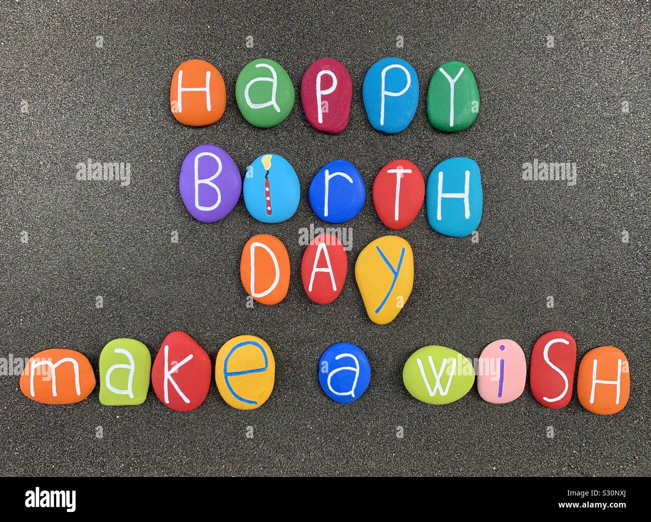 Happy Birthday, make a wish Stock Photo