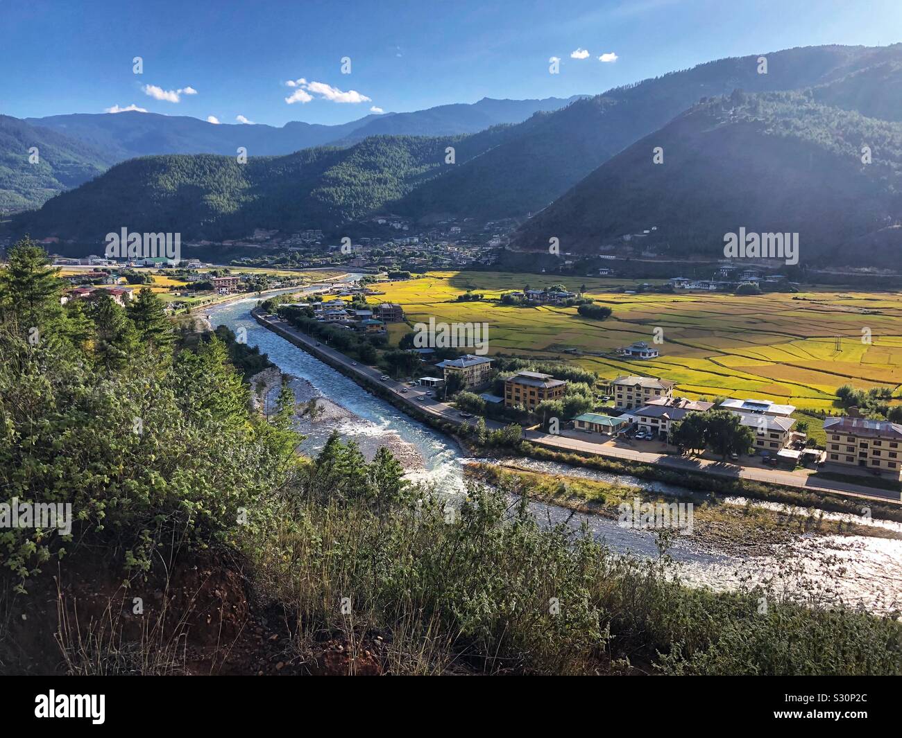 Picturesque Bhutan. - Smartphone Captured Stock Image