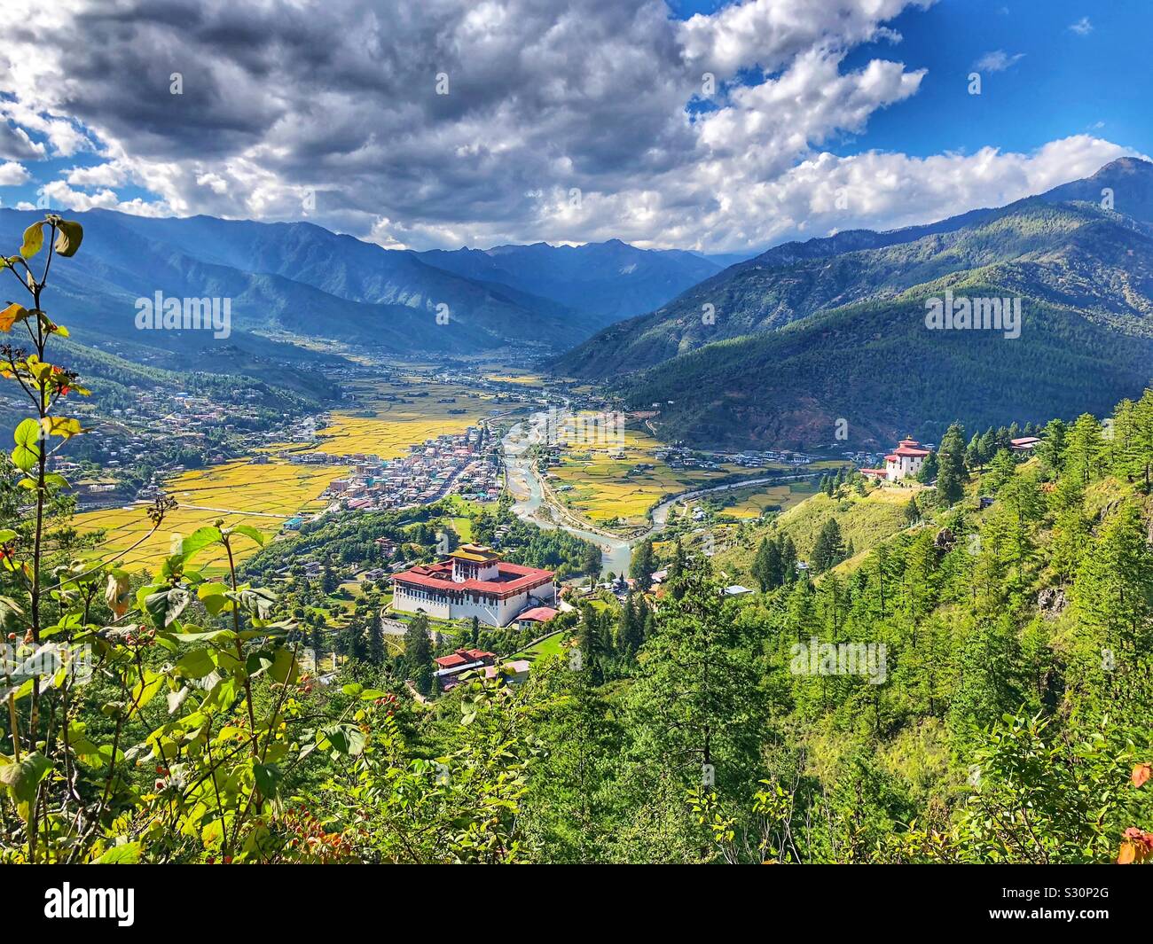 Picturesque Bhutan. - Smartphone Captured Stock Image