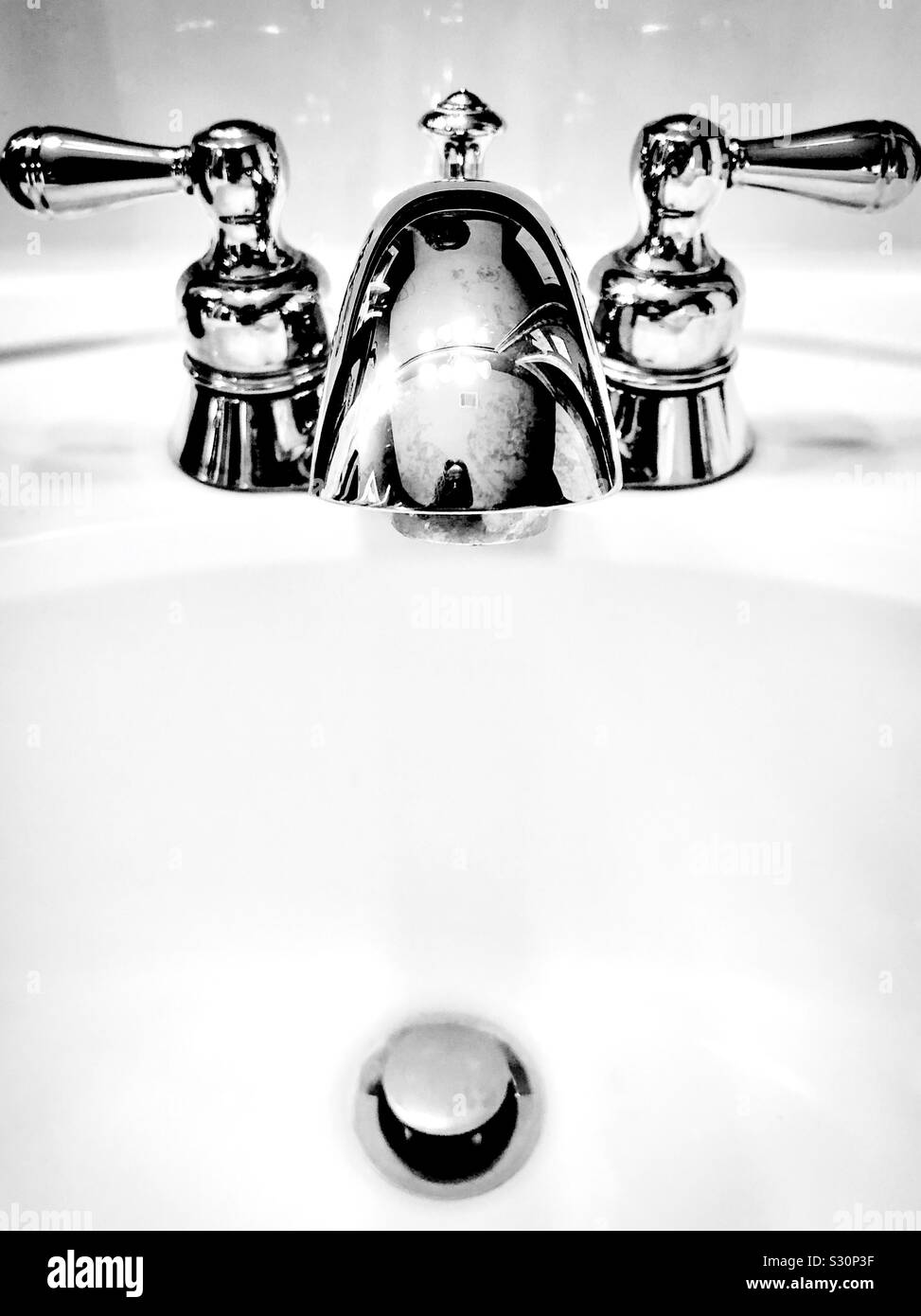 Bathroom faucet - Smartphone Captured Stock Image