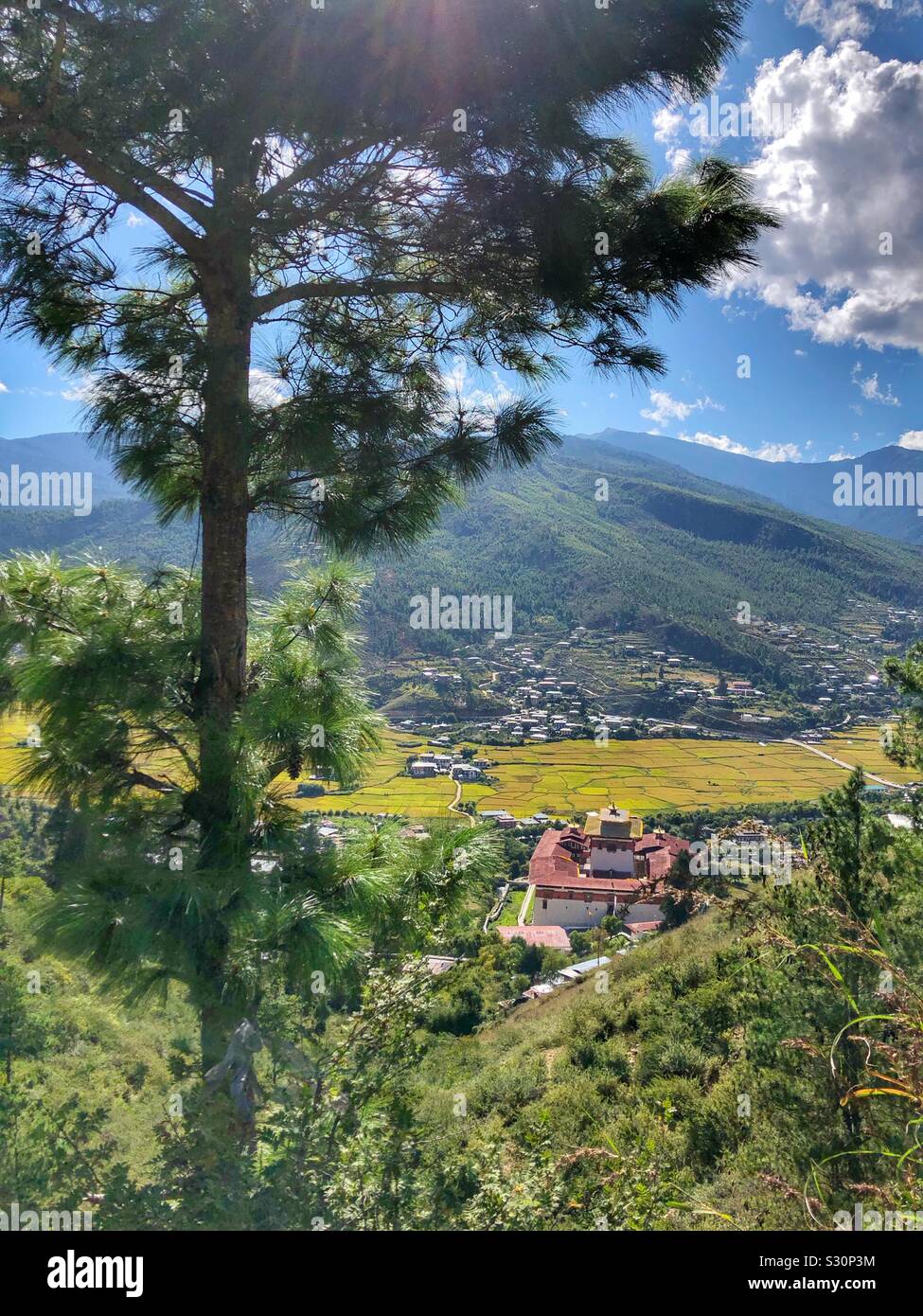Scenic Bhutan. - Smartphone Captured Stock Image