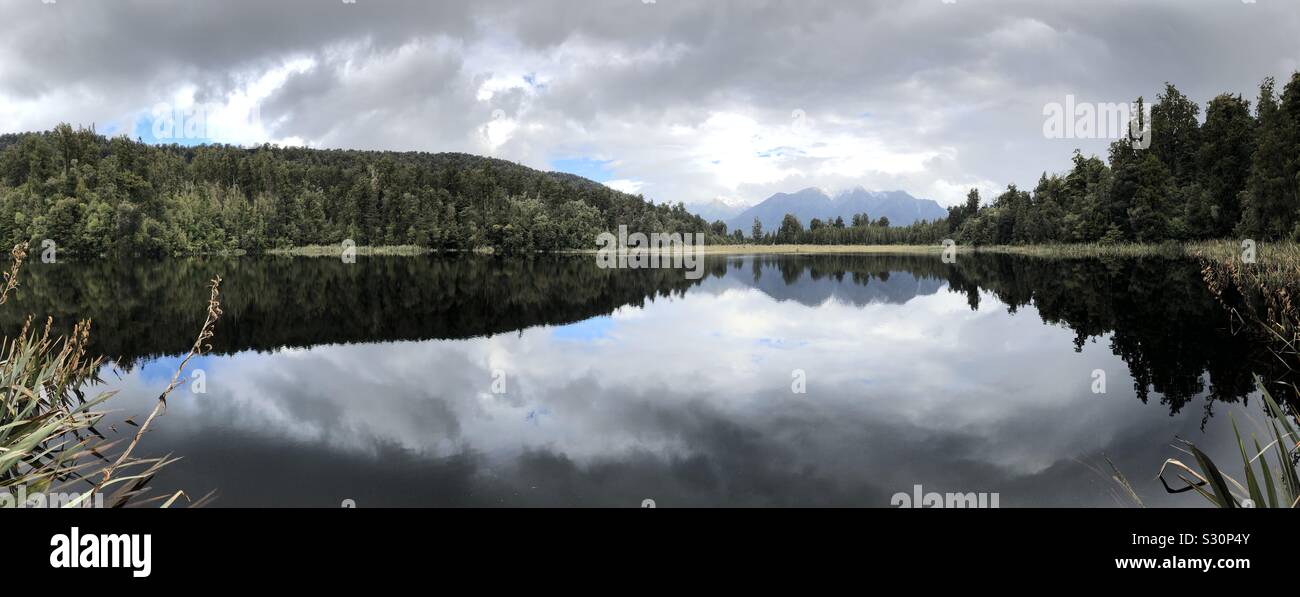 Lake Matheson, South Island; New Zealand - Smartphone Captured Stock Image