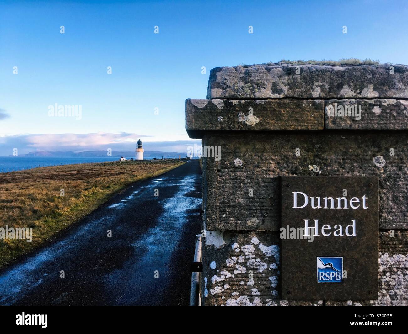 Dunnet Head, Caithness, Scotland. An RSPB nature reserve, lighthouse and the most northerly point on mainland Britain Stock Photo