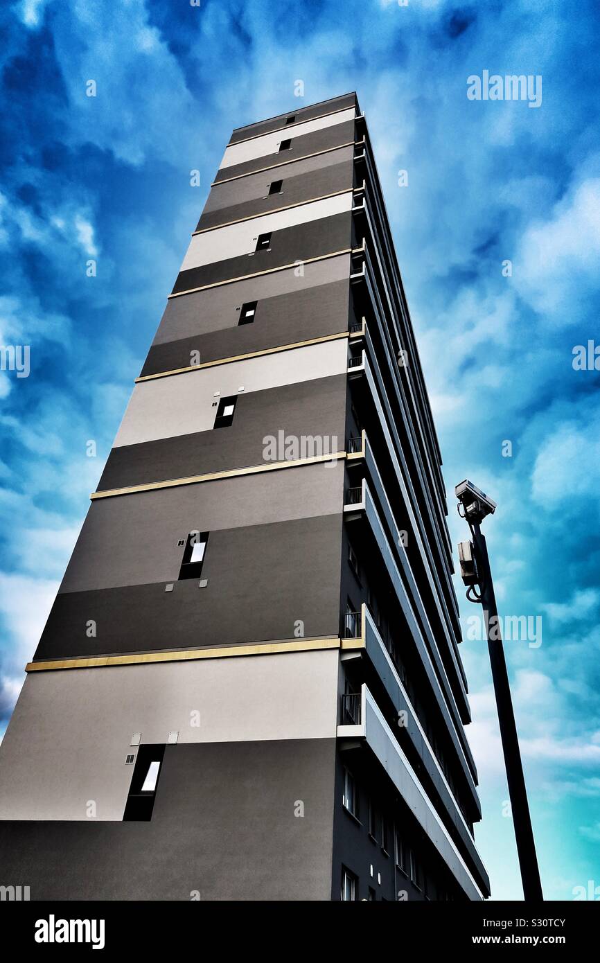 big brother’s watching with cctv and high flats - Smartphone Captured Stock Image