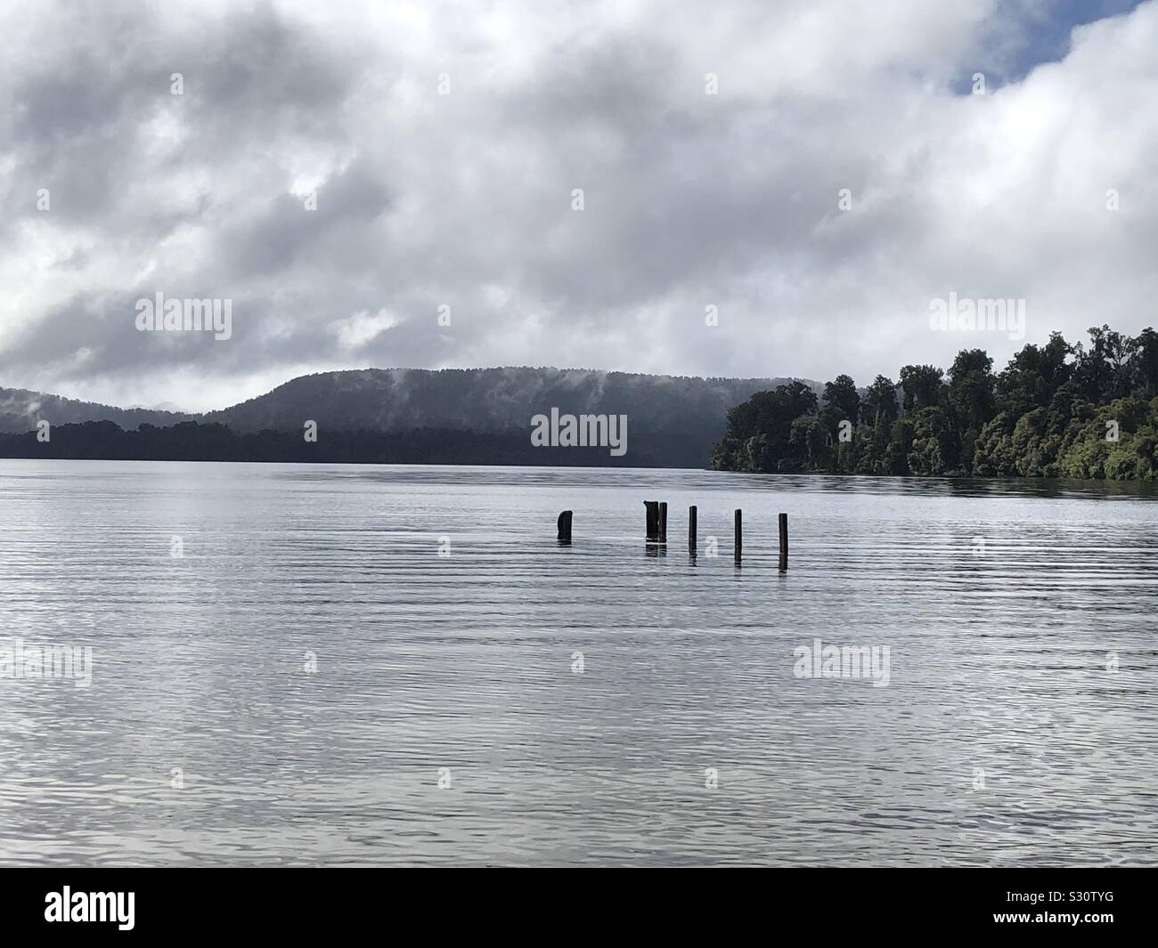 Lake Mapourika: Franz Josef, New Zealand Stock Photo