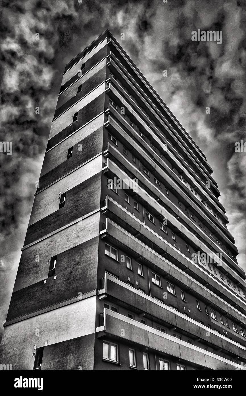 Hard living multi-storey - Smartphone Captured Stock Image