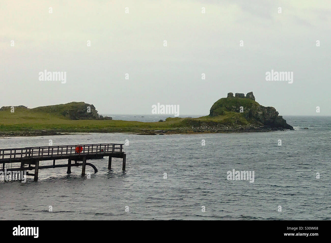 Dunyvaig castle Lagavulin Islay, Scotland. - Smartphone Captured Stock Image