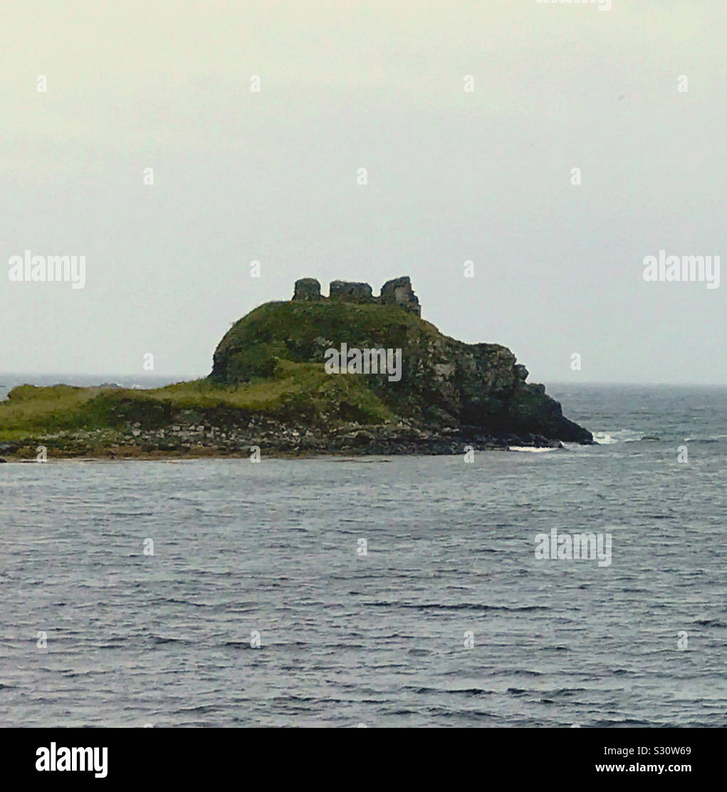 Dunyvaig castle Lagavulin Islay, Scotland. - Smartphone Captured Stock Image