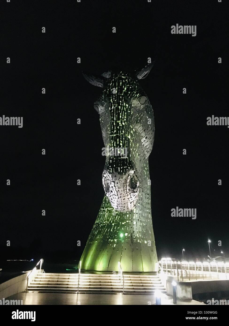 The kelpies at night hires stock photography and images Alamy