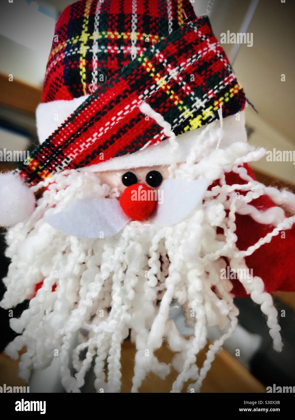 christmas santa claus decoration - Smartphone Captured Stock Image