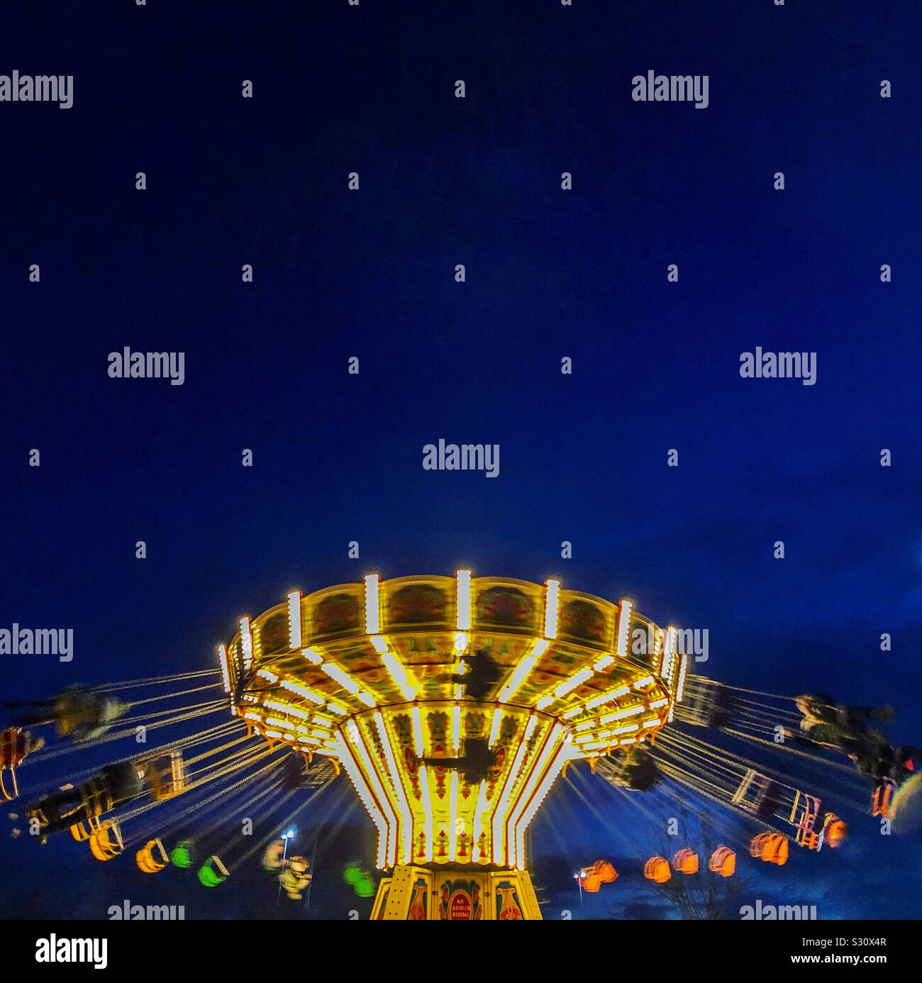 Carousel at night time Stock Photo Alamy