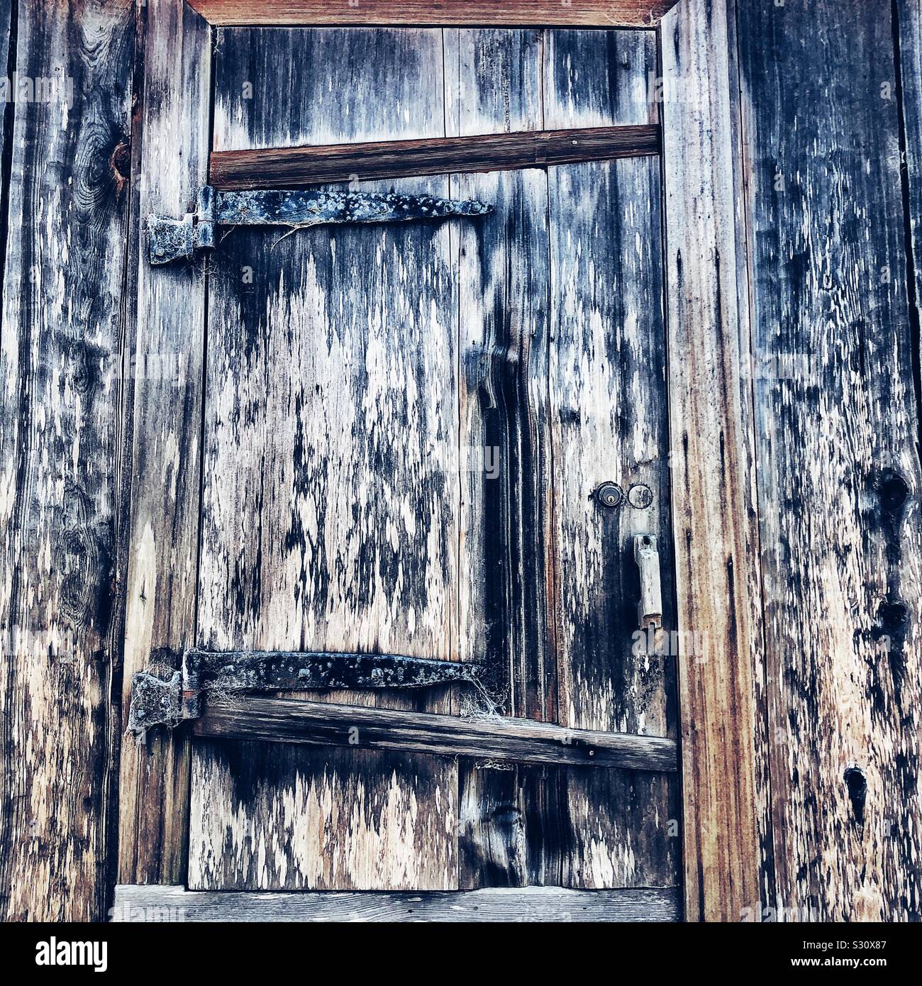 weathered wooden door of Fort Ross, Northern California Stock Photo Alamy